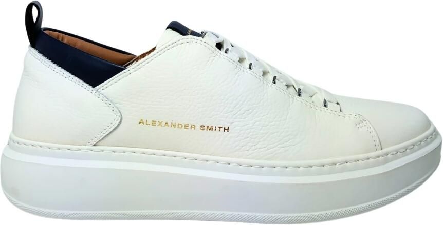 Alexander Smith Leren Sneaker Wit Blauw White Heren - Foto 3