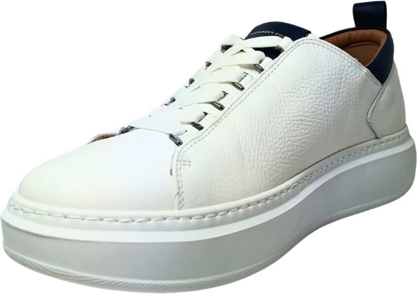 Alexander Smith Leren Sneaker Wit Blauw White Heren - Foto 2
