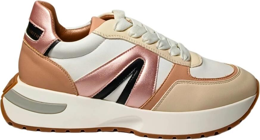 Alexander Smith Leren Sneaker Ivory Rose White Dames - Foto 3