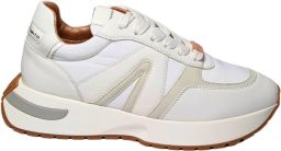 Alexander Smith Witte Leren Sneaker White Dames