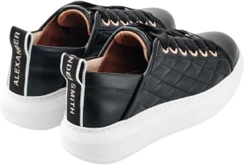 Alexander Smith Polyester Sneaker Zwart Leren Sa stelling - Foto 2
