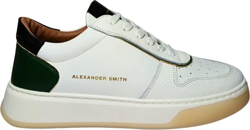 Alexander Smith Witte Groene Sneaker White Heren
