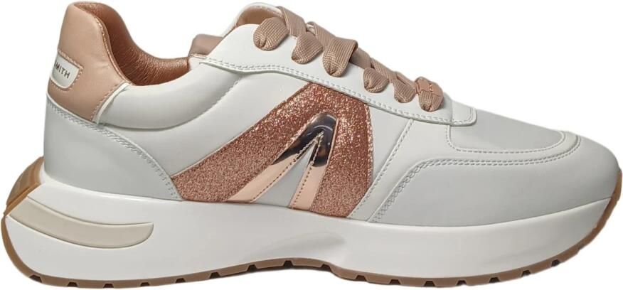 Alexander Smith Witte Koperen Sneaker voor Vrouwen White Dames
