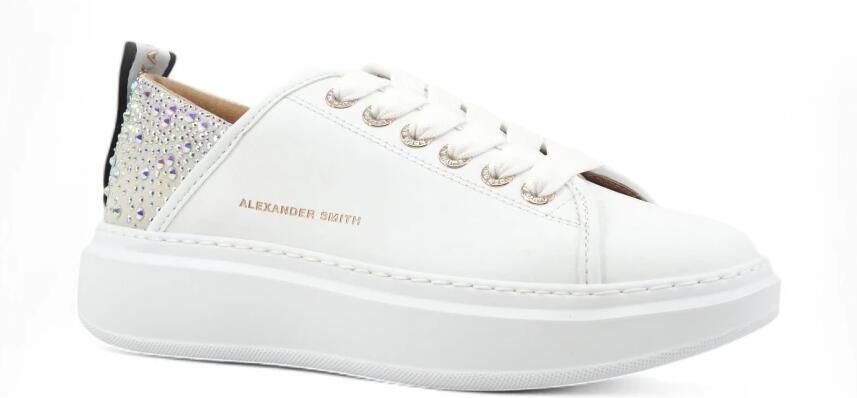 Alexander Smith Wembley Witte Strass Hak Sneakers - Foto 2
