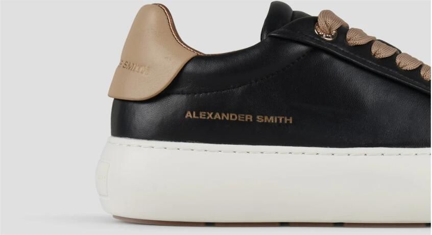 Alexander Smith Soho Donna in glad zwart leer en beige details - Foto 5