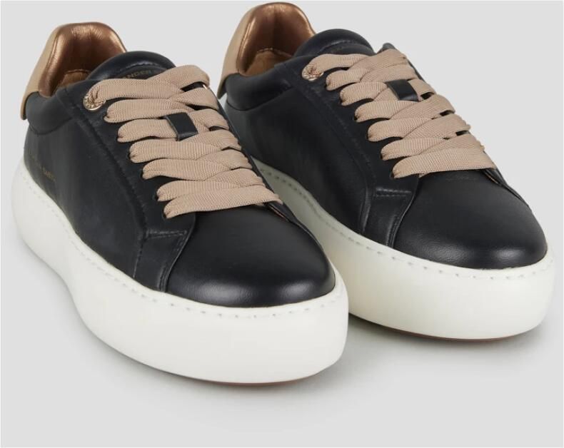 Alexander Smith Soho Donna in glad zwart leer en beige details - Foto 3