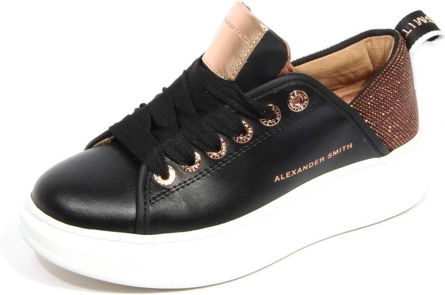 Alexander Smith Leren Sneakers voor Mannen en Vrouwen Black Dames - Foto 2