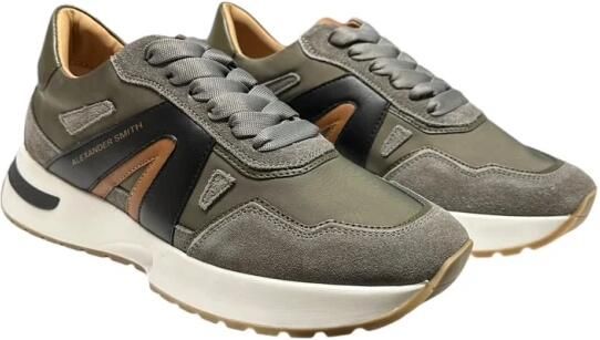 Alexander Smith Militair Groene Runner Sneakers Green Heren
