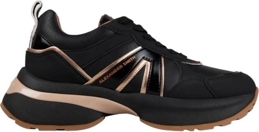 ALEXANDER SMITH Lage Sneakers Dames Victoria Leatherlook Zwart