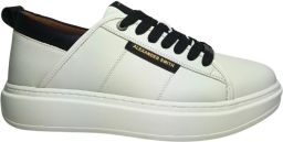 Alexander Smith Eco-Wembley Heren Sneakers met Zwarte Details White