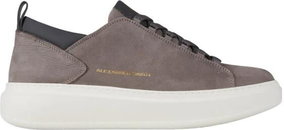 Alexander Smith Wembley Uomo in nubuck bottalato grijs en glad leren details
