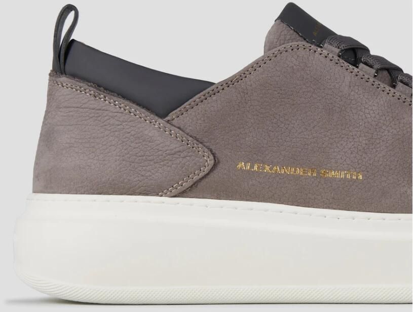 Alexander Smith Wembley Uomo in nubuck bottalato grijs en glad leren details - Foto 3