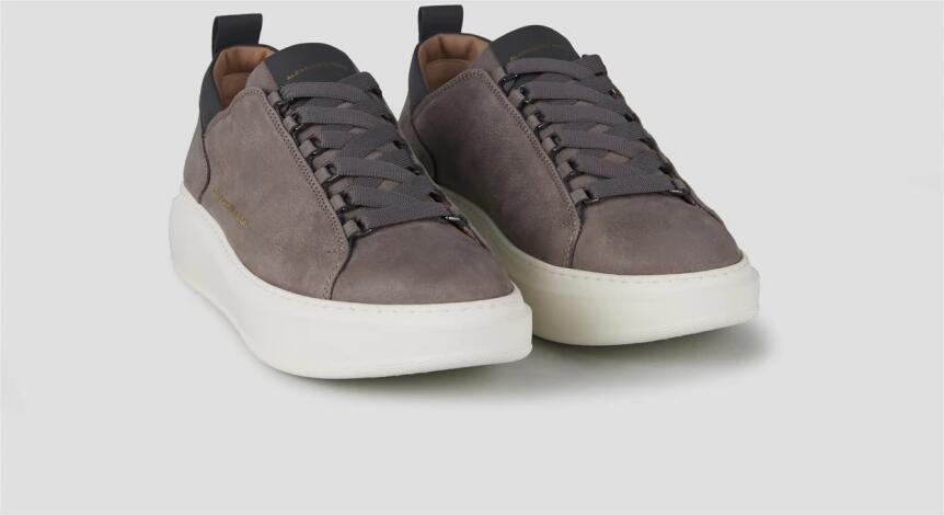 Alexander Smith Wembley Uomo in nubuck bottalato grijs en glad leren details - Foto 4