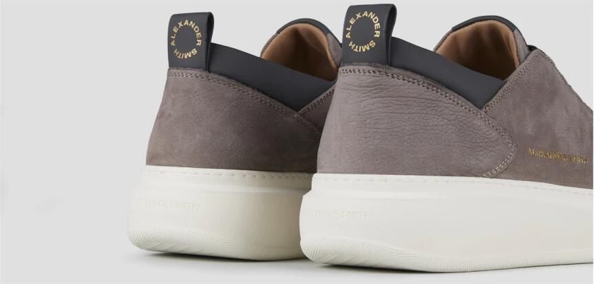 Alexander Smith Wembley Uomo in nubuck bottalato grijs en glad leren details - Foto 5
