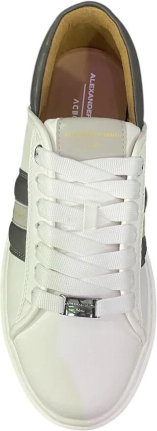 Alexander Smith Eco Wembley Leren Sneaker Wit Grijs White Heren