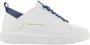 Alexander Smith Luxe leren sneakers in wit en blauw White Heren - Thumbnail 8