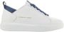 Alexander Smith Luxe leren sneakers in wit en blauw White Heren - Thumbnail 8
