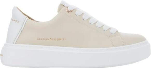 Alexander Smith Beige Wit Londen Vrouw Sneakers Beige Dames