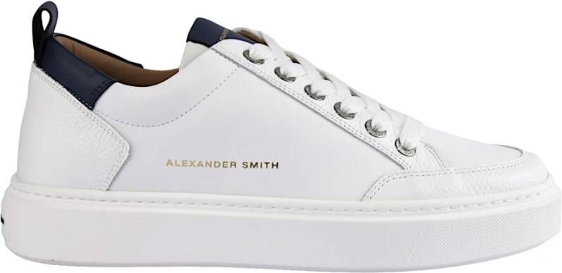 Alexander Smith Blauw en witte sneakers White Heren