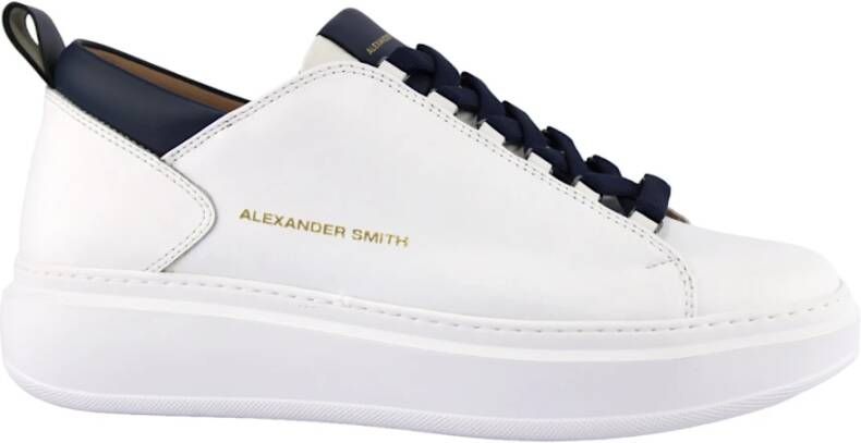 Alexander Smith Blauw en witte sneakers White Heren