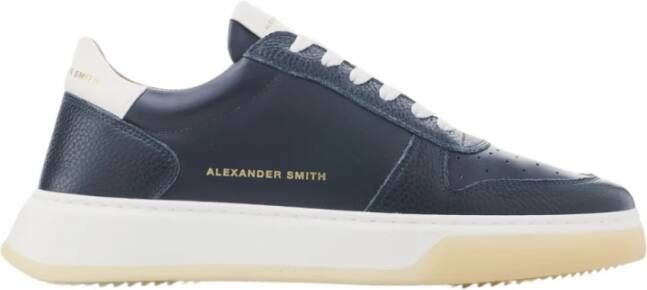 Alexander Smith Blauw Wit Harrow Man Sneakers Blue Heren