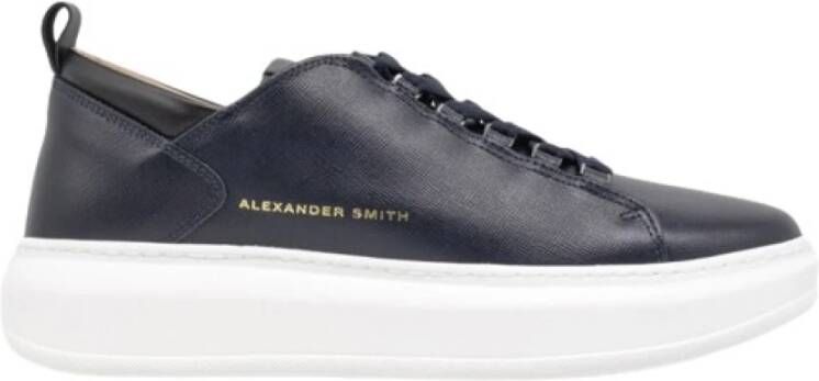 Alexander Smith Heren Leren Sneakers Stijlvol en Comfortabel Black Heren