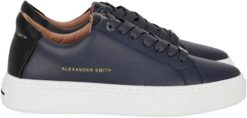 Alexander Smith Blauwe Lage Sneakers met Logo Blauw Heren