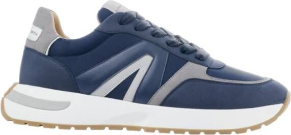 Alexander Smith Blauwe Leren Sneaker Blue Heren