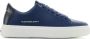 Alexander Smith Blauwe Leren Veterschoenen met Gouden Logo Blauw Heren - Thumbnail 1