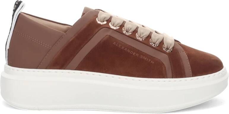 Alexander Smith Bruine Suède Leren Sneakers