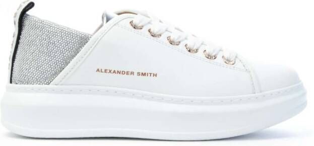 Alexander Smith Suede Sneaker Wit Zilver White Dames