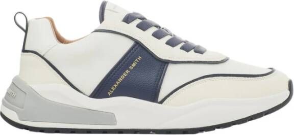 Alexander Smith Eco-Dover Wit Blauw Sneakers Multicolor Heren
