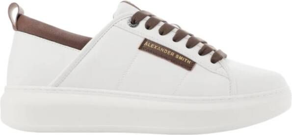 Alexander Smith Eco-Wembley Wit Bruin Sneakers White Heren