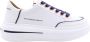 Alexander Smith Witte leren sneakers met blauwe details White - Thumbnail 2