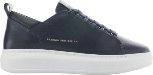 Alexander Smith Heren Leren Sneakers Stijlvol en Comfortabel Black Heren