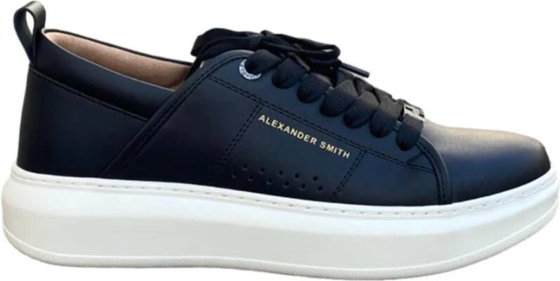 Alexander Smith Heren sneakers met geborduurd logo Blue Heren