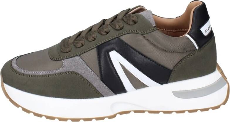 Alexander Smith Heren Textiel Sneakers Green Heren