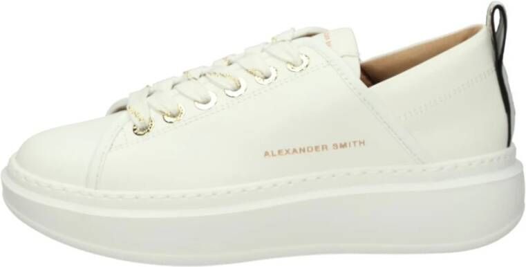 Alexander Smith Wit Goud Wembley Vrouw Sneakers White Dames