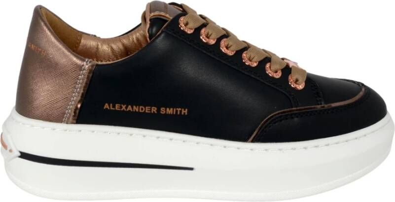 Alexander Smith Lancaster Woman Sneakers Zwart Donker Koper