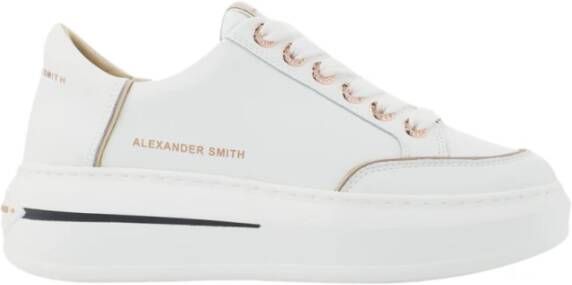Alexander Smith Lancaster Woman White Camel Sneakers White Dames