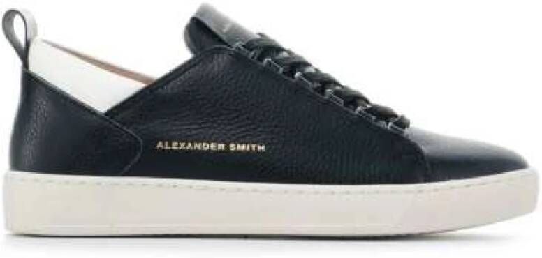 Alexander Smith Leren Sneakers Black Heren