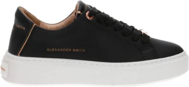 Alexander Smith Leren Sneakers voor Dames Zwart Dames