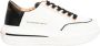 Alexander Smith Leren Sneakers Wit Zwart Rubberen Zool - Thumbnail 1