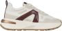 Alexander Smith Liverpool Dames Sneakers van Leer en Suède Wit met Bordeaux Zijlogo - Thumbnail 1