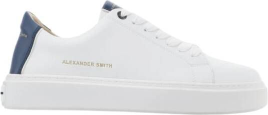 Alexander Smith London Man White Blue Sneakers Multicolor Heren