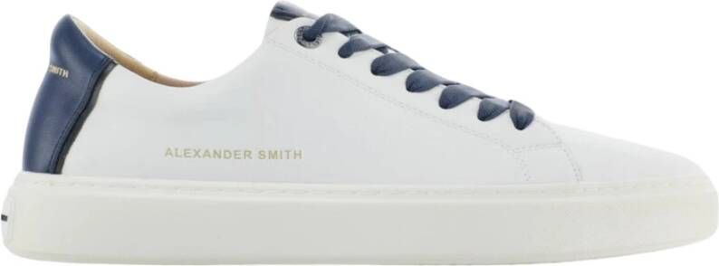 Alexander Smith London Sneakers met Contrasterende Tong en Achterkant Blue Heren