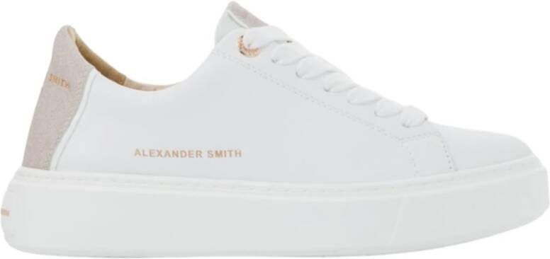 Alexander Smith London Wit Roze Sneakers White Dames