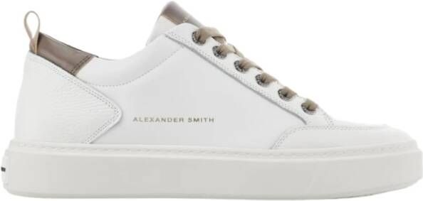 Alexander Smith Luxe Bond Street Geïnspireerde Wit Bruine Sneakers Wit Heren