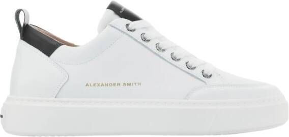 Alexander Smith Luxe Straat Stijl Sneakers Wit Zwart White