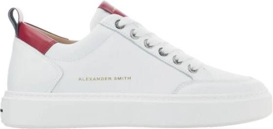 Alexander Smith Luxe Wit Rood Straat Sneakers Multicolor Heren